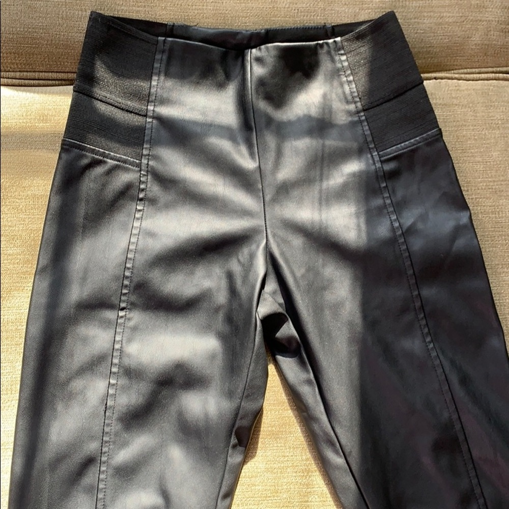 High Waisted Faux Leather Leggings